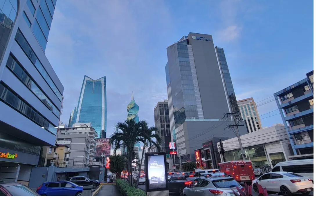 Panama City's modern banking district along Calle 50