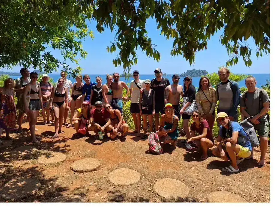 Happy Snorkel Coiba group on a Coiba day tour, Panama