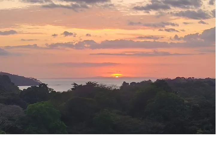 Sunset over the Pacific from Panama's west coast